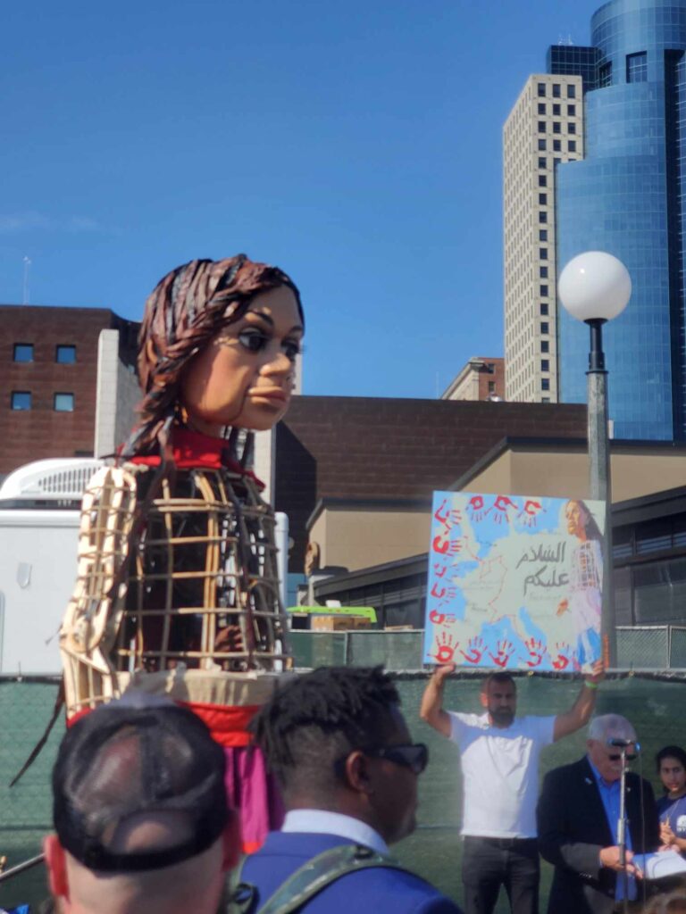 Little Amal in Cincinnati