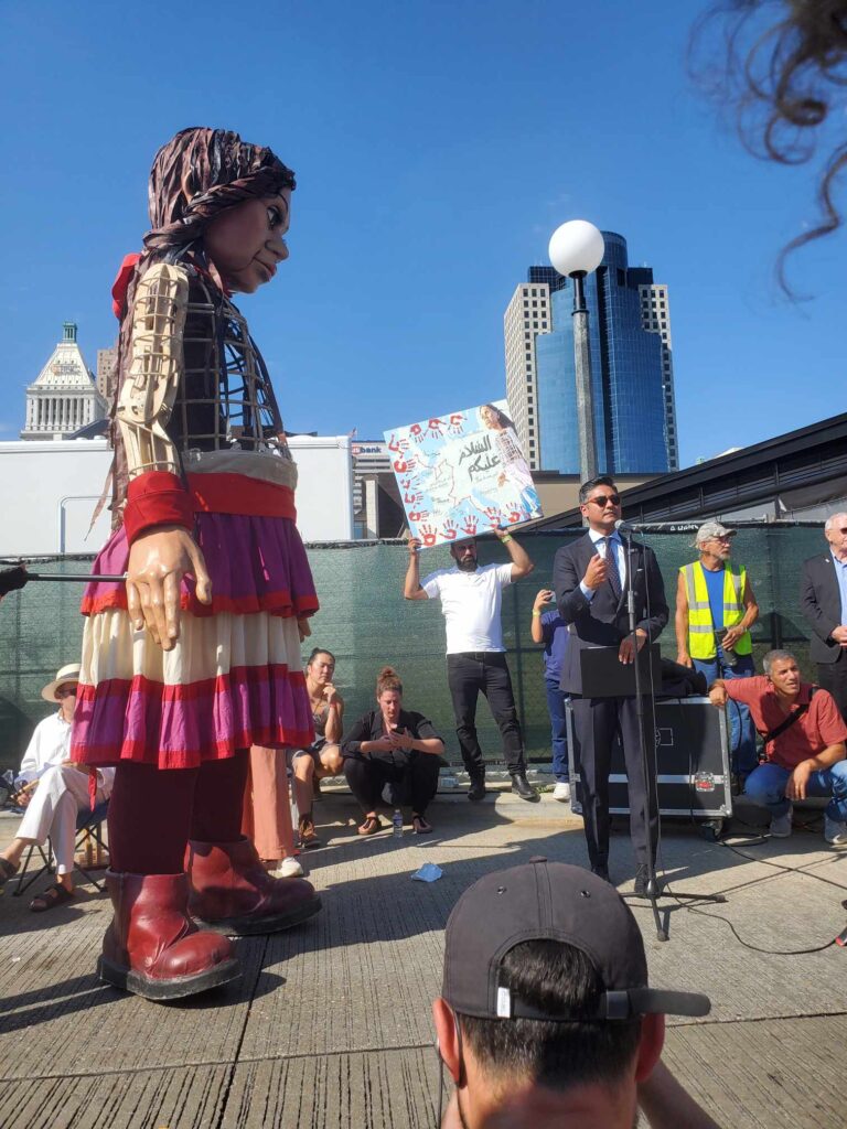 Little Amal in Cincinnati
