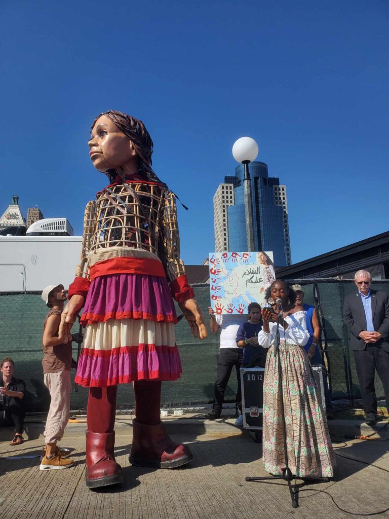 Little Amal in Cincinnati