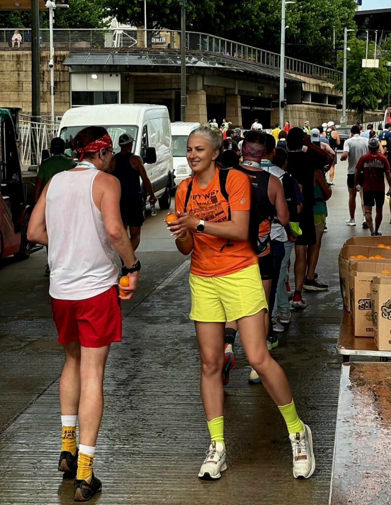 Volunteering at Flying Pig Marathon
