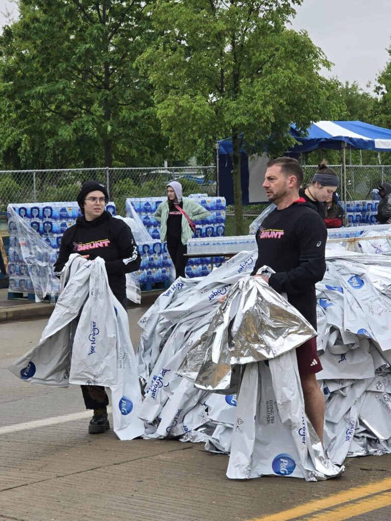Volunteering at a Flying Pig Half and Full Marathon run