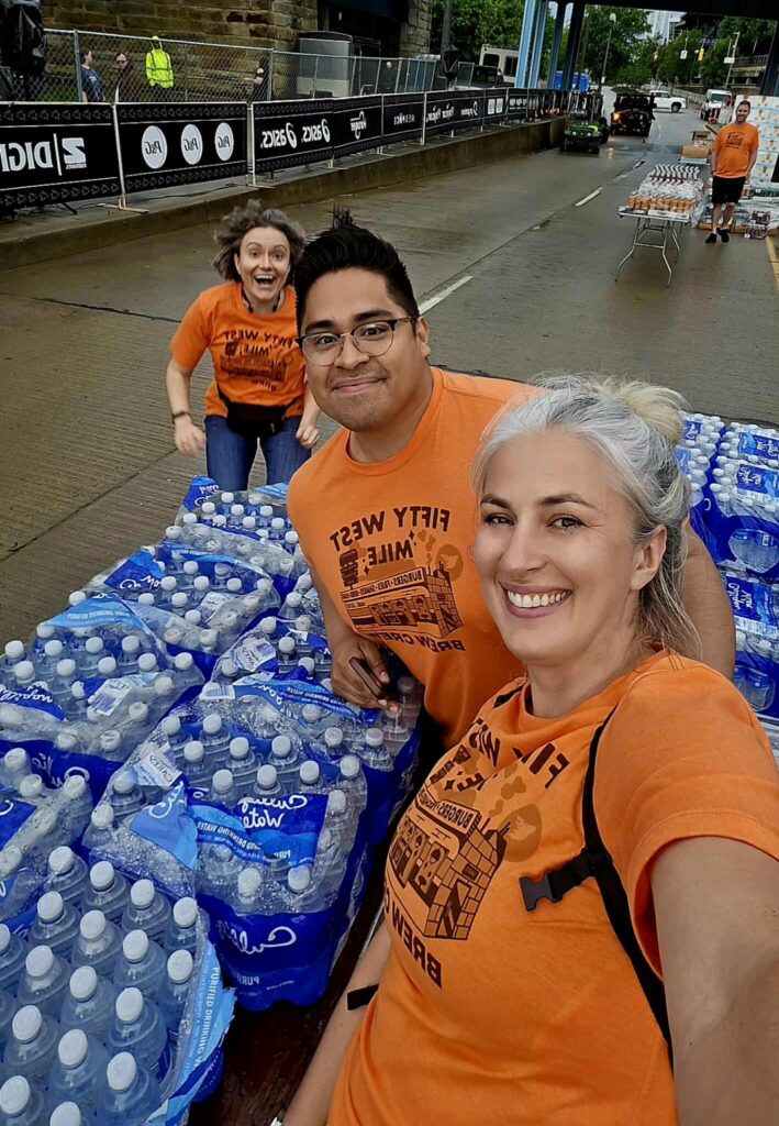 Volunteering at Flying Pig Marathon
