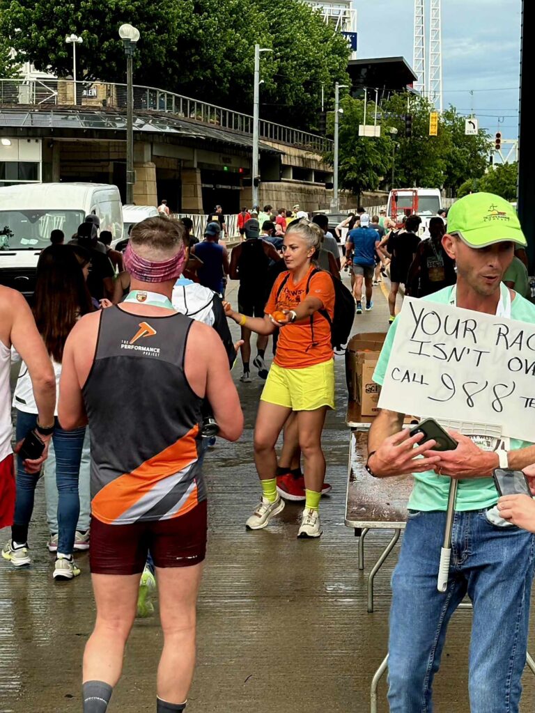 Volunteering at Flying Pig Marathon