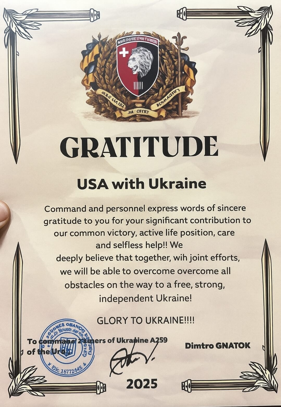 USA with Ukraine Volunteer Flying Pig Marathon